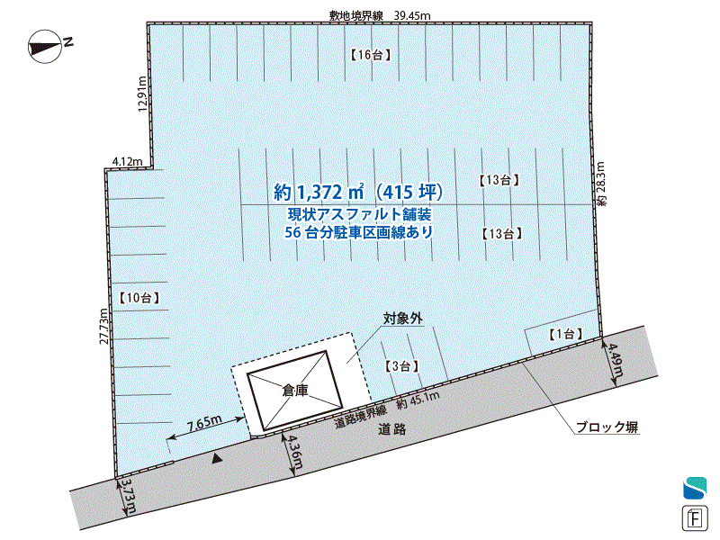 三基建設 西御旅町 貸土地図面